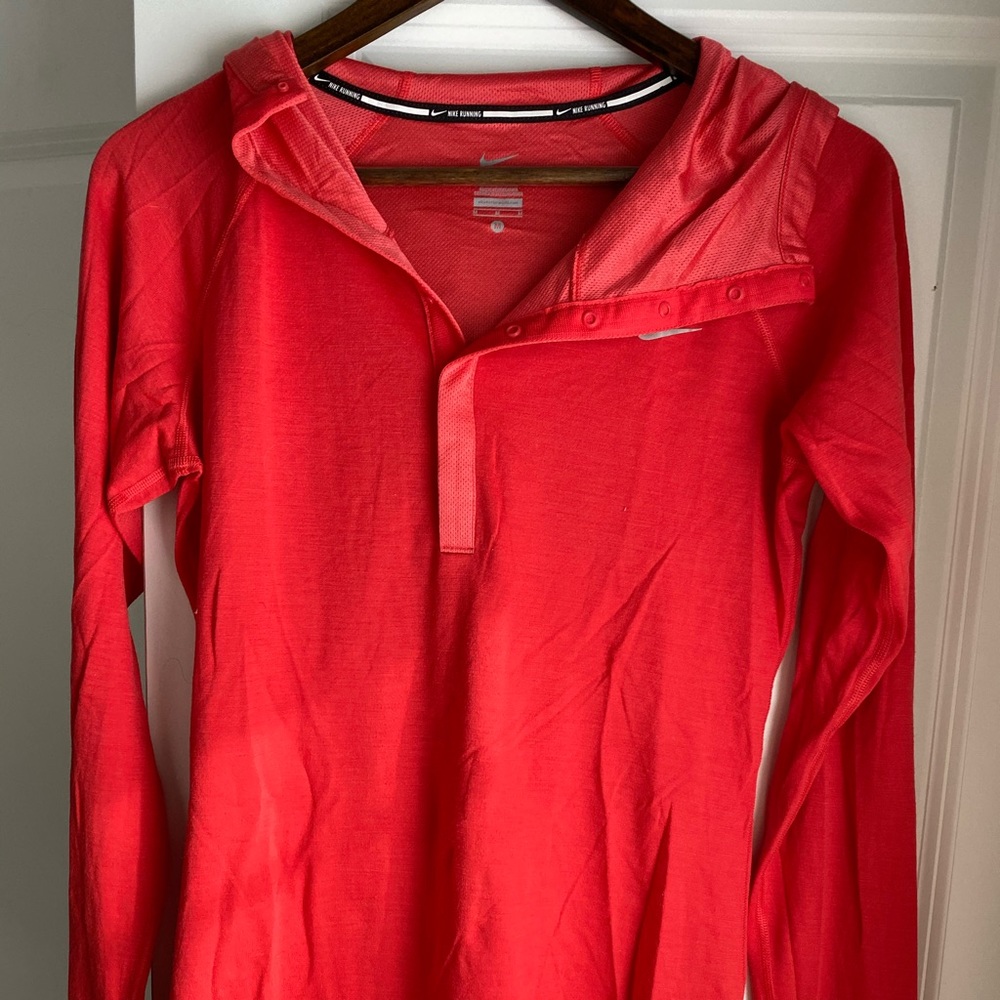 Coral Nike Snap Hoodie